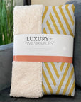 Geometric Yellow Washable Indoor-Outdoor Rug