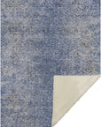 Vintage Blue Washable Indoor-Outdoor Rug