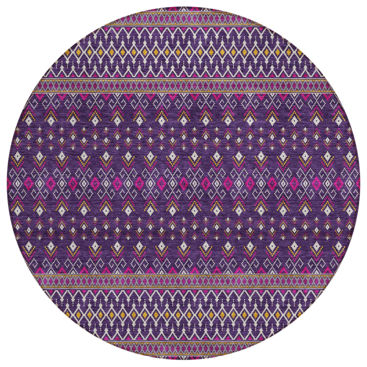 Lazy Rivers Purple Indoor-Outdoor Rug with Matching Throw -- purple