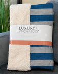 Fluid Mirage Blue Washable Indoor-Outdoor Rug