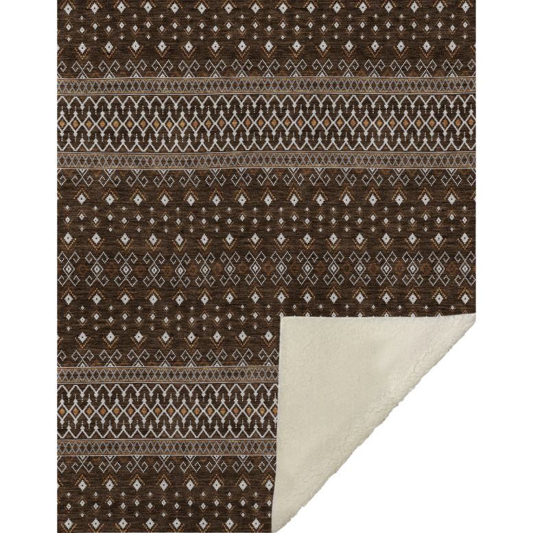 Lazy Rivers Chocolate Washable Indoor-Outdoor Rug