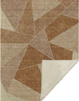 Gentle Waves Paprika Washable Indoor-Outdoor Rug