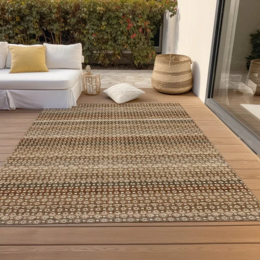 LOOMLAN Rugs Cadira Orange Washable Indoor-Outdoor Rug