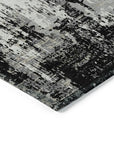 LOOMLAN Rugs Caelan Black Washable Indoor-Outdoor Rug