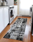 LOOMLAN Rugs Caelan Black Washable Indoor-Outdoor Rug