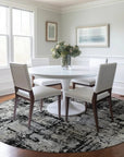 LOOMLAN Rugs Caelan Black Washable Indoor-Outdoor Rug