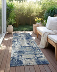 LOOMLAN Rugs Caelan Blue Washable Indoor-Outdoor Rug