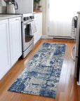 LOOMLAN Rugs Caelan Blue Washable Indoor-Outdoor Rug