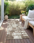 LOOMLAN Rugs Caelan Brown Washable Indoor-Outdoor Rug