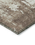LOOMLAN Rugs Caelan Brown Washable Indoor-Outdoor Rug