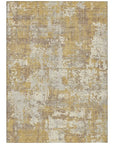 LOOMLAN Rugs Caelan Gold Washable Indoor-Outdoor Rug