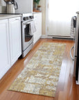 LOOMLAN Rugs Caelan Gold Washable Indoor-Outdoor Rug