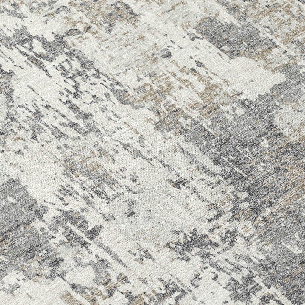 LOOMLAN Rugs Caelan Gray Washable Indoor-Outdoor Rug