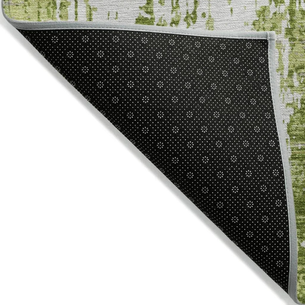 LOOMLAN Rugs Caelan Green Washable Indoor-Outdoor Rug