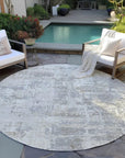 LOOMLAN Rugs Caelan Ivory Washable Indoor-Outdoor Rug