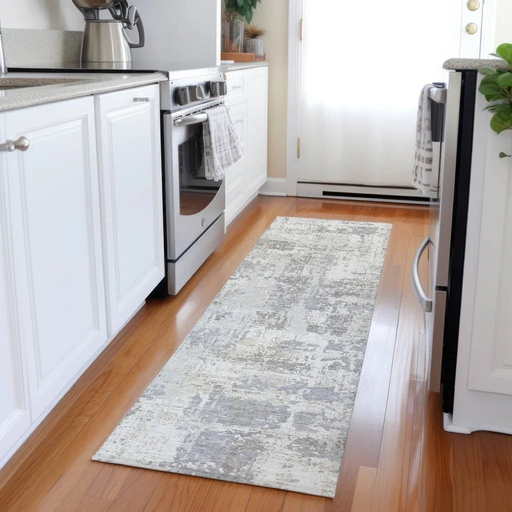 LOOMLAN Rugs Caelan Ivory Washable Indoor-Outdoor Rug