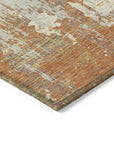 LOOMLAN Rugs Caelan Orange Washable Indoor-Outdoor Rug