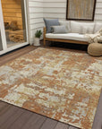 LOOMLAN Rugs Caelan Orange Washable Indoor-Outdoor Rug
