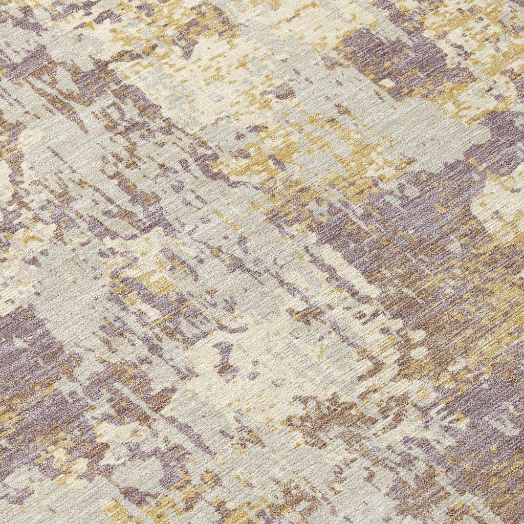 LOOMLAN Rugs Caelan Purple Washable Indoor-Outdoor Rug