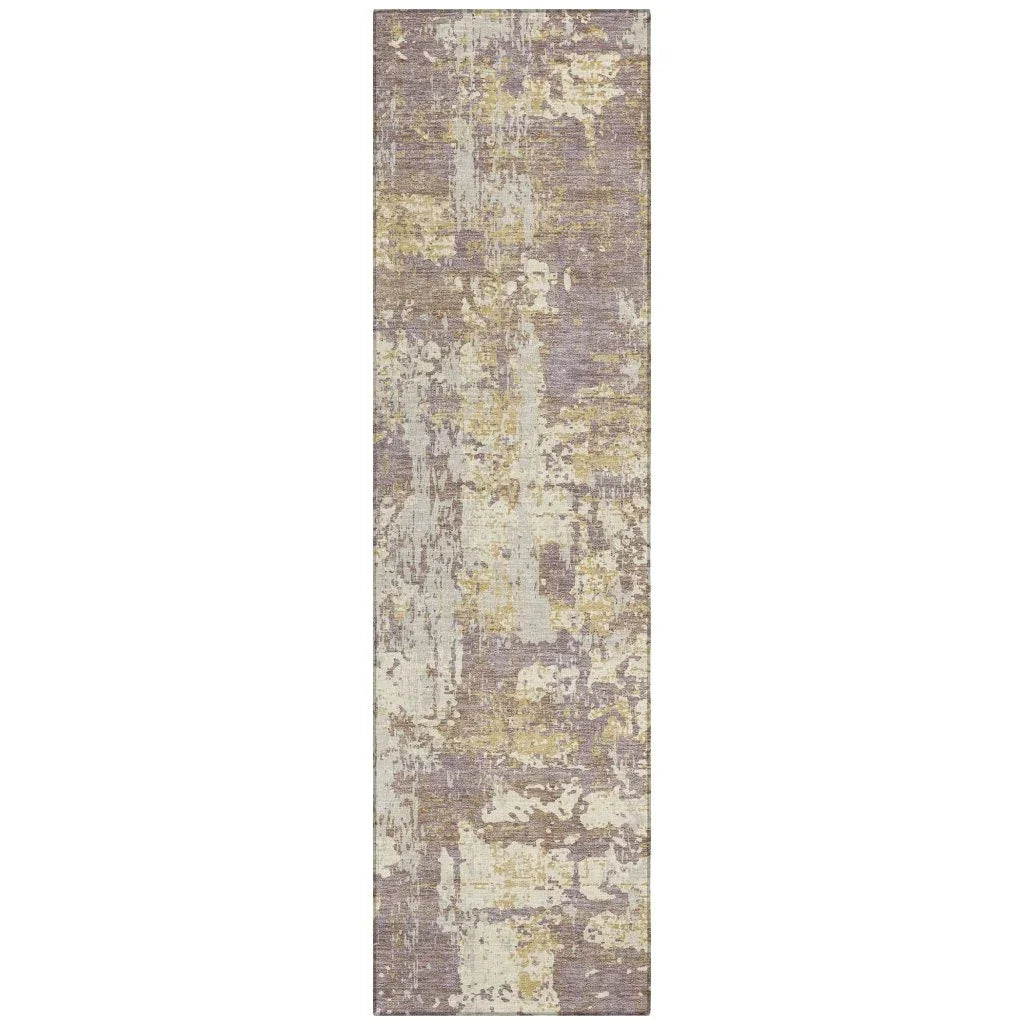 LOOMLAN Rugs Caelan Purple Washable Indoor-Outdoor Rug