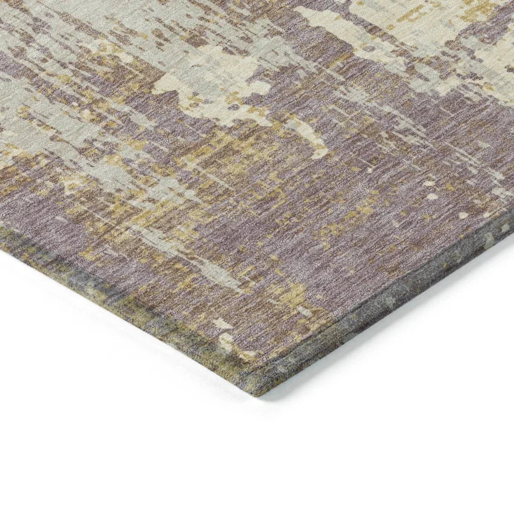 LOOMLAN Rugs Caelan Purple Washable Indoor-Outdoor Rug