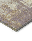 LOOMLAN Rugs Caelan Purple Washable Indoor-Outdoor Rug