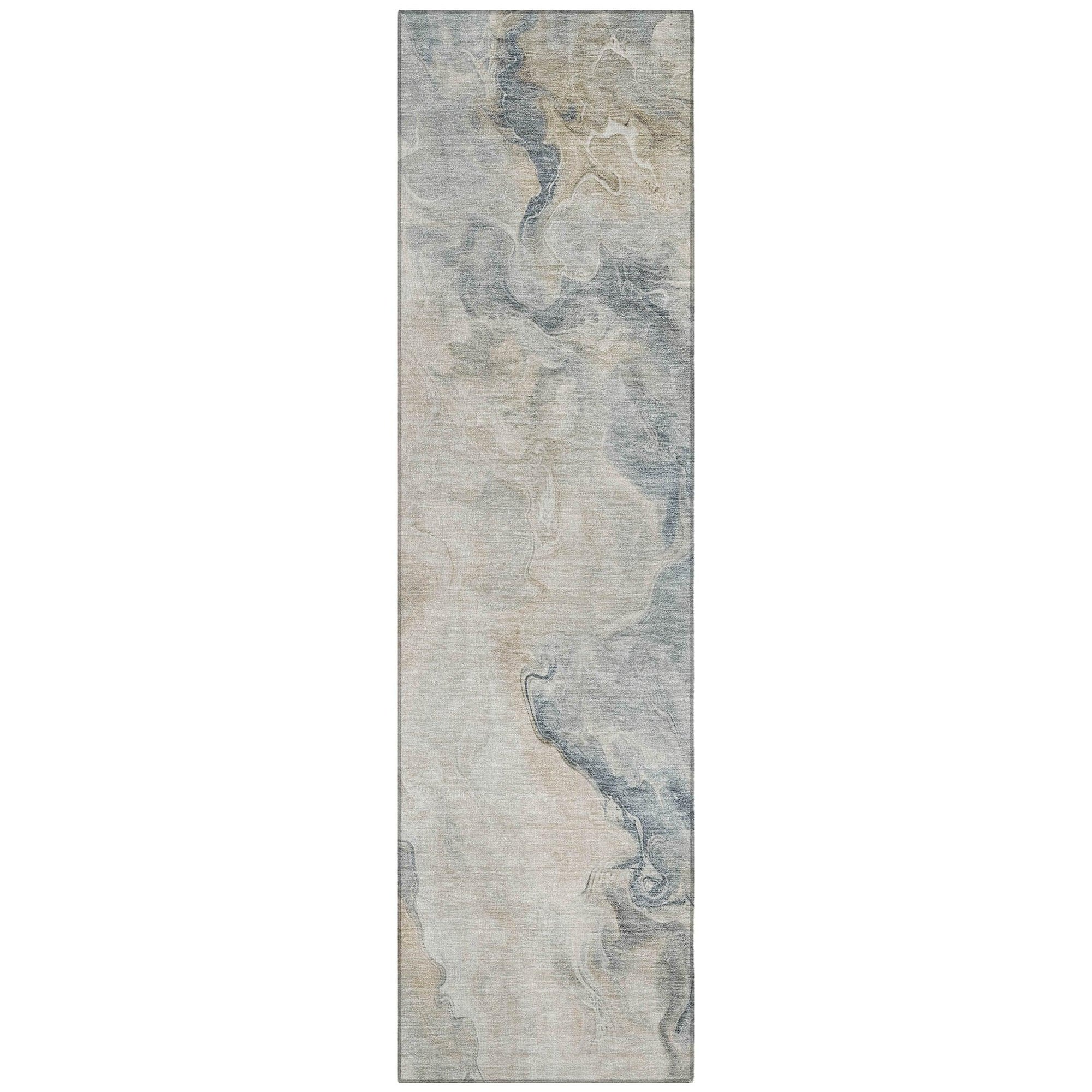 LOOMLAN Rugs Caelanor Brown Washable Indoor-Outdoor Rug
