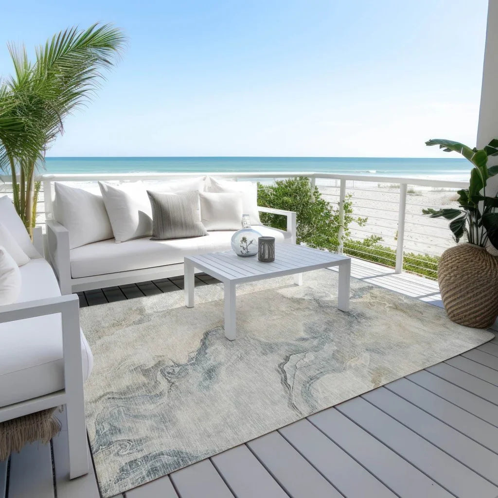 LOOMLAN Rugs Caelanor Brown Washable Indoor-Outdoor Rug