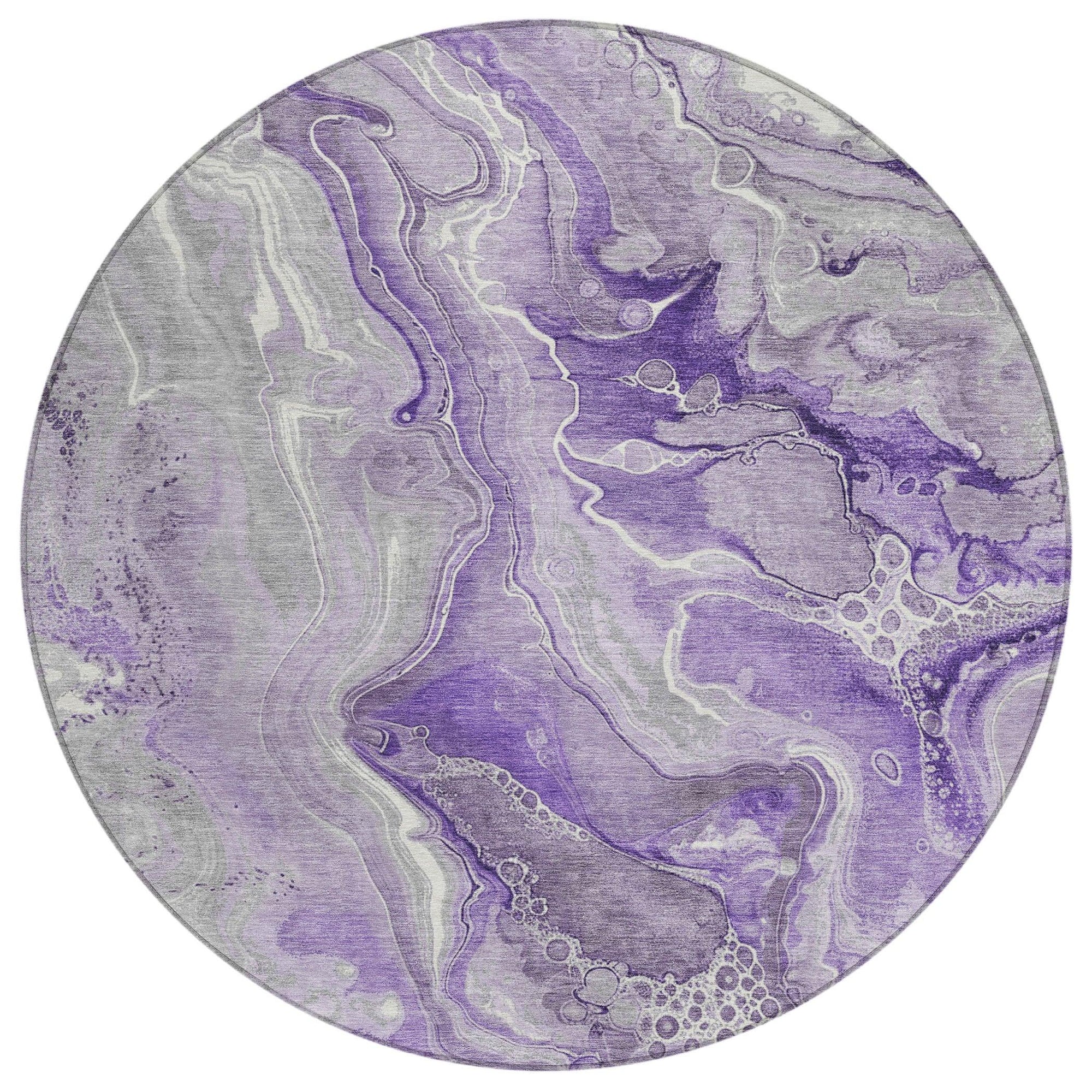 LOOMLAN Rugs Caelara Purple Washable Indoor-Outdoor Rug