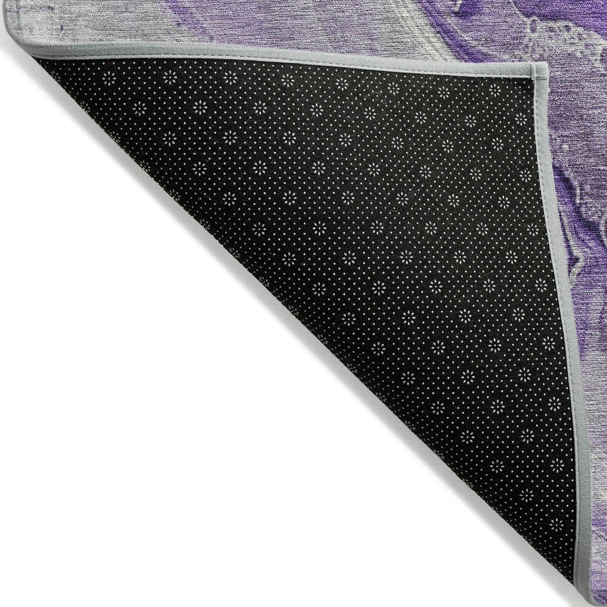 LOOMLAN Rugs Caelara Purple Washable Indoor-Outdoor Rug