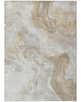 LOOMLAN Rugs Caelaris Ivory Washable Indoor-Outdoor Rug