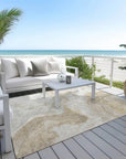 LOOMLAN Rugs Caelaris Ivory Washable Indoor-Outdoor Rug