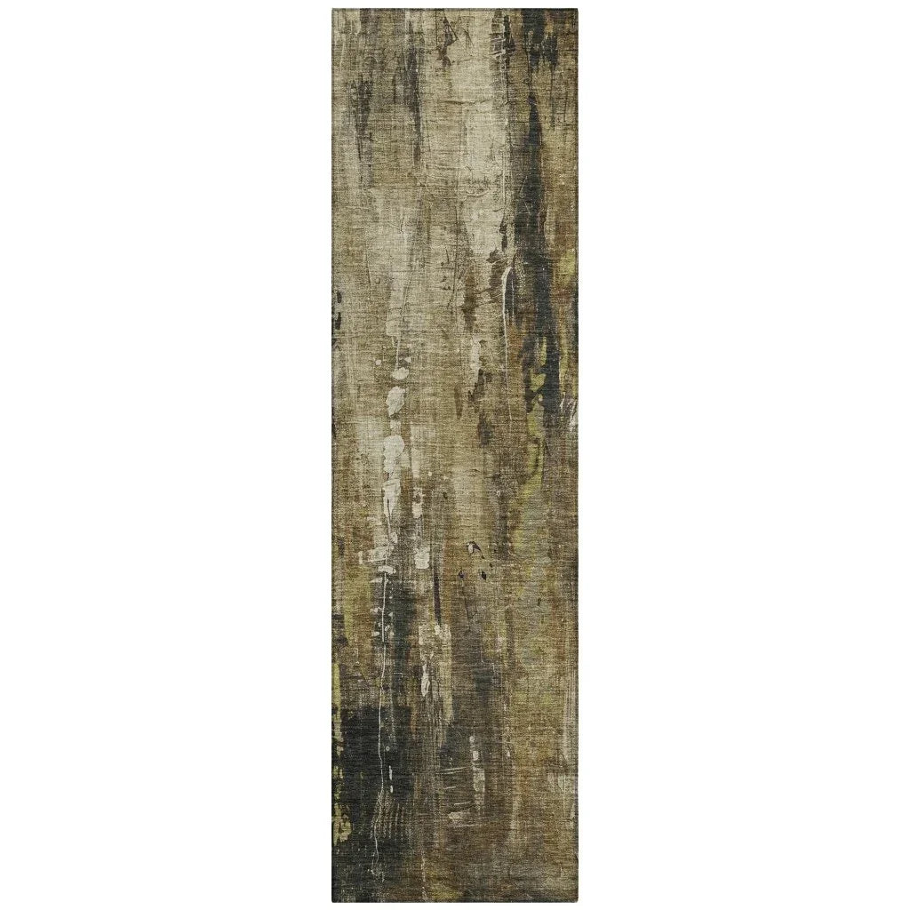 LOOMLAN Rugs Caelion Beige Washable Indoor-Outdoor Rug