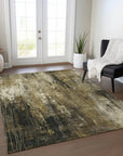 LOOMLAN Rugs Caelion Beige Washable Indoor-Outdoor Rug