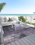 LOOMLAN Rugs Caelion Purple Washable Indoor-Outdoor Rug