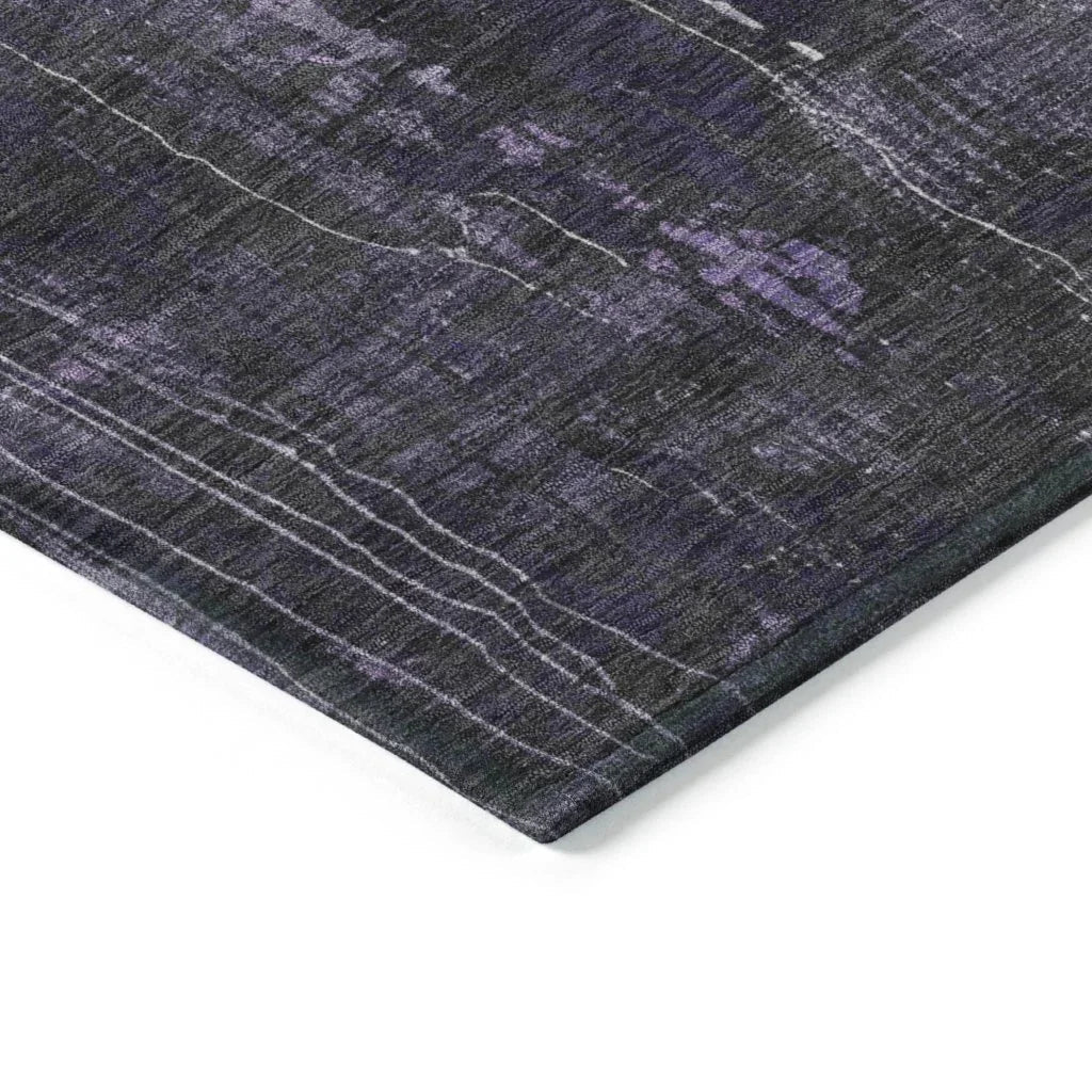 LOOMLAN Rugs Caelion Purple Washable Indoor-Outdoor Rug
