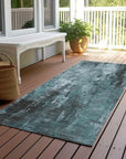 LOOMLAN Rugs Caelion Teal Washable Indoor-Outdoor Rug