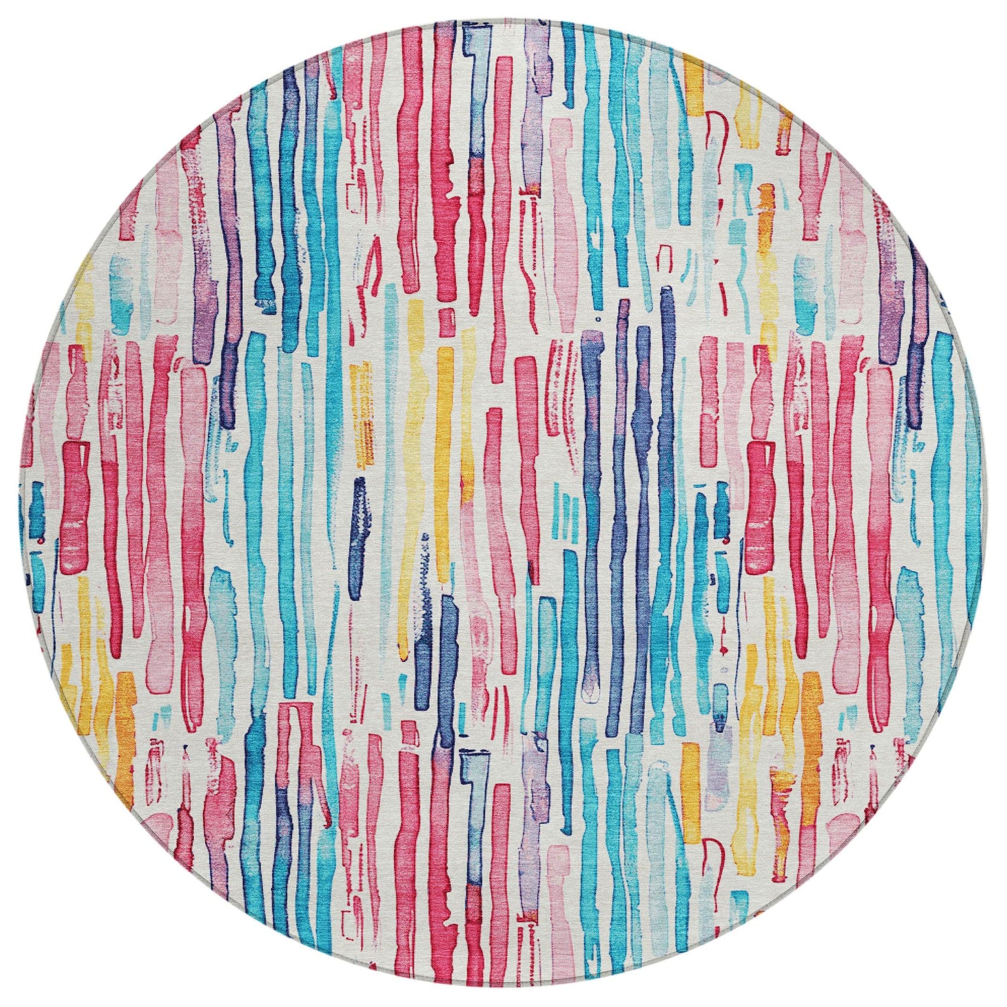 LOOMLAN Rugs Caelira Ivory Washable Indoor-Outdoor Rug
