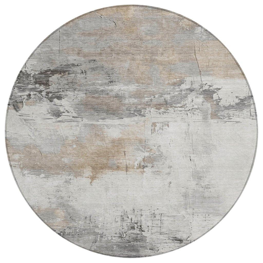 LOOMLAN Rugs Caelius Ivory Washable Indoor-Outdoor Rug