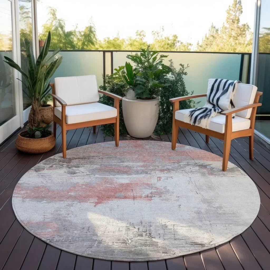 LOOMLAN Rugs Caelius Orange Washable Indoor-Outdoor Rug
