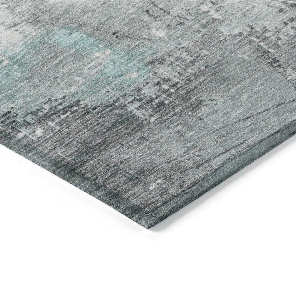 LOOMLAN Rugs Caelius Teal Washable Indoor-Outdoor Rug