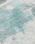 LOOMLAN Rugs Caelius Teal Washable Indoor-Outdoor Rug