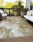 LOOMLAN Rugs Caelor Brown Washable Indoor-Outdoor Rug