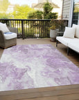 LOOMLAN Rugs Caelor Purple Washable Indoor-Outdoor Rug