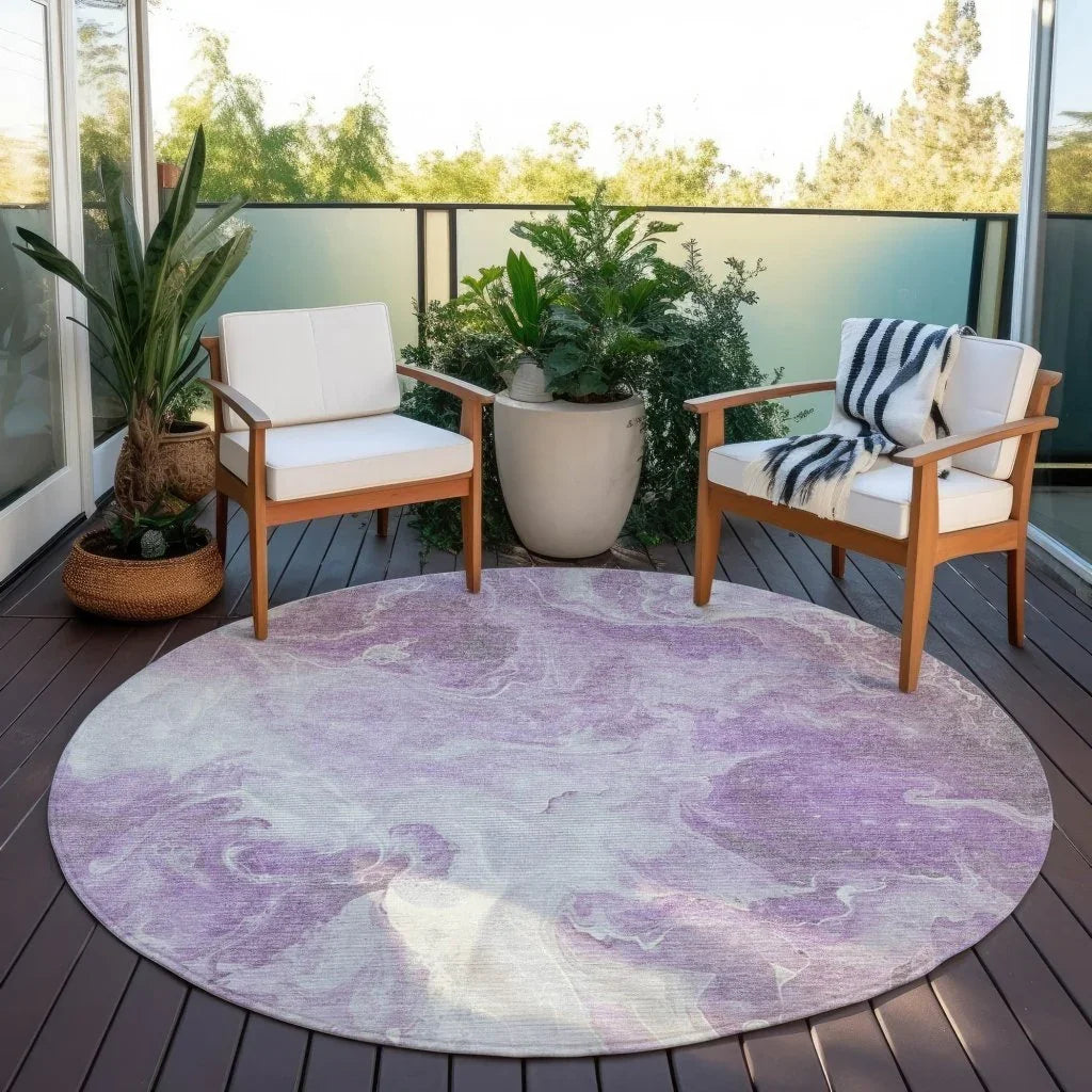 LOOMLAN Rugs Caelor Purple Washable Indoor-Outdoor Rug