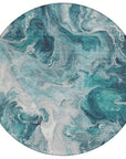 LOOMLAN Rugs Caelor Teal Washable Indoor-Outdoor Rug