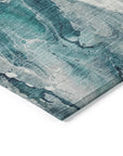 LOOMLAN Rugs Caelor Teal Washable Indoor-Outdoor Rug