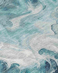 LOOMLAN Rugs Caelor Teal Washable Indoor-Outdoor Rug