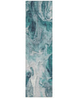 LOOMLAN Rugs Caelor Teal Washable Indoor-Outdoor Rug