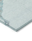 LOOMLAN Rugs Caelora Teal Washable Indoor-Outdoor Rug